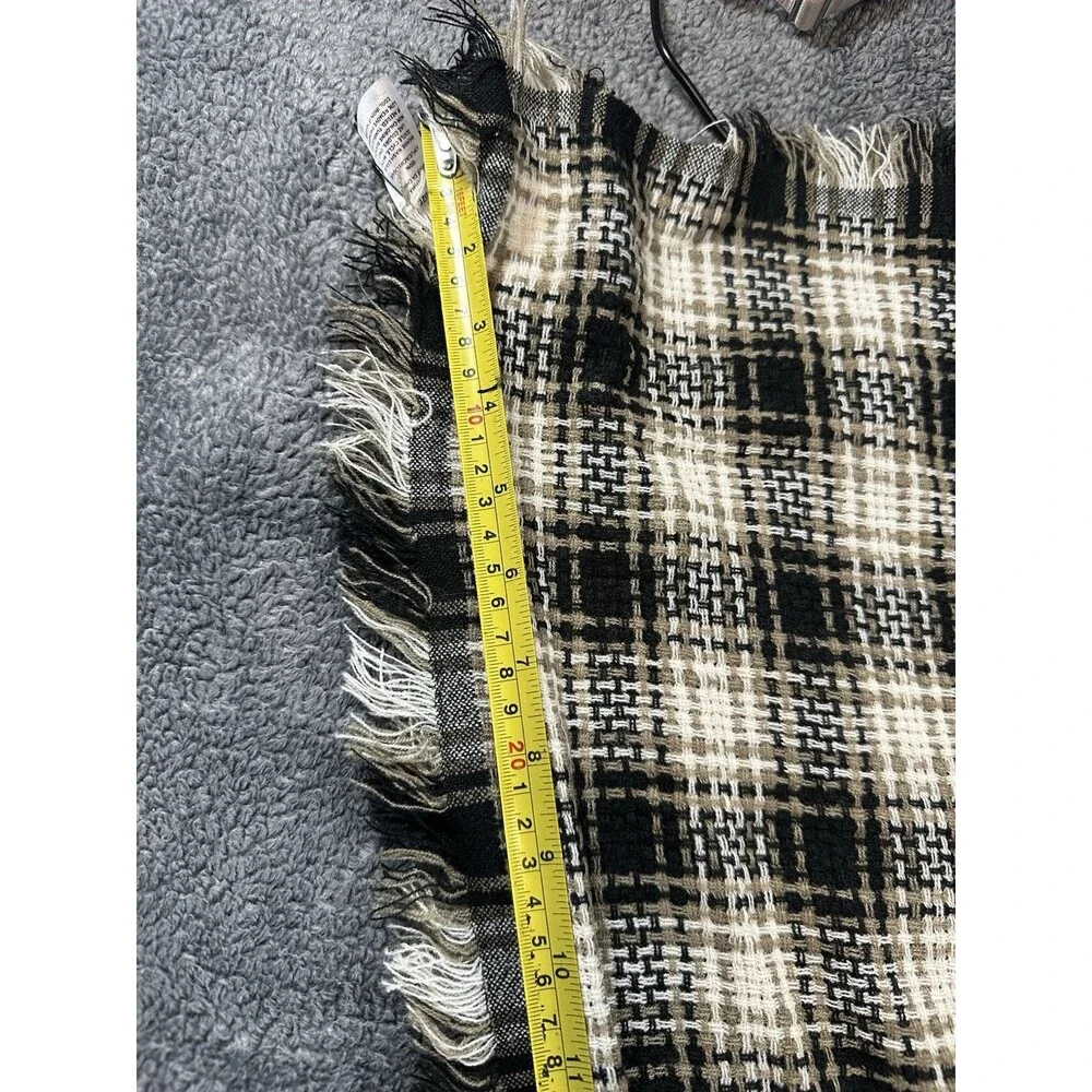 Treasure & Bond Ivory Boyfriend Check Scarf - Oversized Plaid Wrap NWT